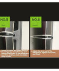 Installation of heavy duty sealed bearing gate hinge for refrigerator doors showing mounting and completion steps.