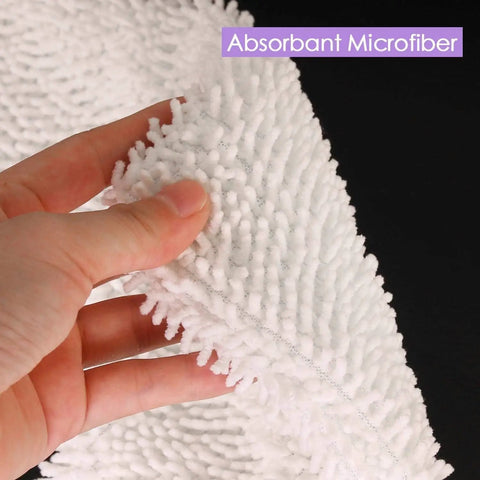 Close-up of absorbent microfiber texture on Replacement Steam Mop Pads 4 Pack Standard 13 X 7.5 Inch with 0.4 Inch Hook and Loop Fastener