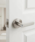 Aluminum Entry Door Lever Lock With Lowkey Quiet Operation And Enhanced Security Keyed Interior And Exterior Door Hardware