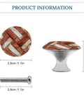 Super Cool Watercolor Terra Cotta Floor Tile Inspired Round Crystal Glass Drawer Cabinet Knobs with Stainless Steel Base dimensions