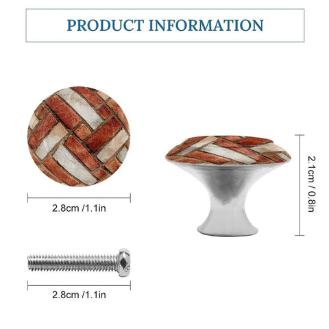 Super Cool Watercolor Terra Cotta Floor Tile Inspired Round Crystal Glass Drawer Cabinet Knobs with Stainless Steel Base dimensions