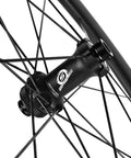 Close-up of hub on Carbon Disc Road Wheelset 50TU-28-DB Tubeless 700C for Shimano 8/9/10/11/12 Speed Thru Axle 12x100-12x142