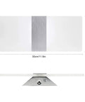 Set Of 2 Sleek Modern LED Wall Sconces 12W Cool White Light, energy efficient acrylic and aluminum hardwired lamps dimensions