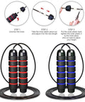 Calorie-Burning Jump Rope For Women, Men, And Kids With Adjustable Length And Ball Bearings, shown with two color options.