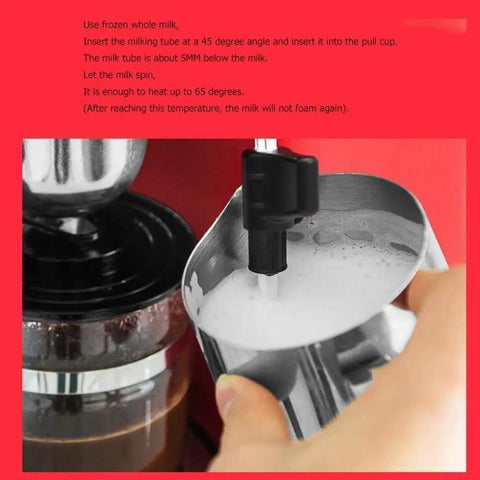 Foaming milk with 5Bar Espresso Machine With Milk Frother For Office Use, Brew Lattes And Cappuccinos, Rich Foam