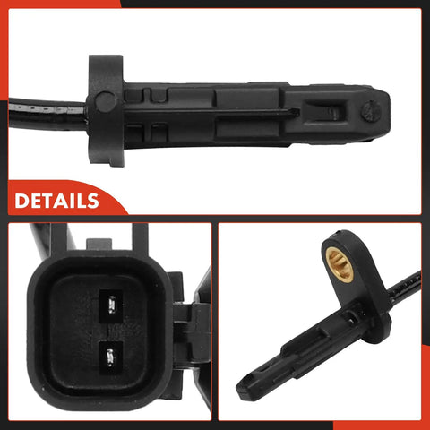 Top Shelf Rear ABS Wheel Speed Sensor for Tesla Model 3 and Model Y featuring a black connector and wire for easy installation.