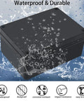 Badass Abs Black Junction Box Featuring Hella Waterproof IP67 Rating And Rock Solid Mounting Plate For Outdoor Arduino Builds And Electronics Housing Spanning 6 9 X 4 9 X 3 Inches Overall with water splashes.