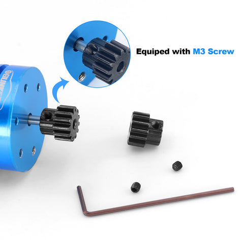 Hardened Steel 32P 13T Pinion Gear for Traxxas 3.175mm Shaft Fits TRX4 TRX6 Slash Rustler Stampede Raptor 4x4 VXL Upgrade Parts for Beefed Up Power and Long Lasting Performance