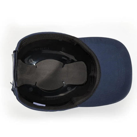 Interior view of Safety Bump Cap Baseball Hat Style with Reflective Stripes Lightweight Worksite Ready Breathable Head Protection Cap