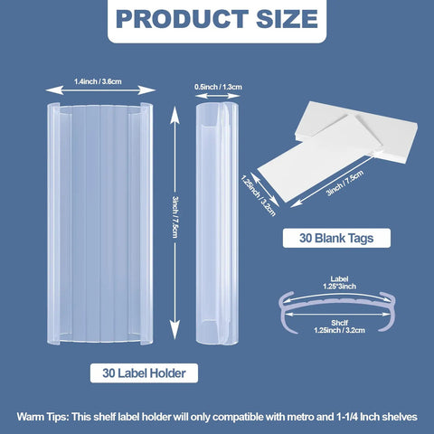 Clutch Wire Shelf Label Holders With Thirty Plastic Clip In Sleeves For Pain Free Pantry Organization And Zero Mess Retail Vibe Snaps Securely Onto One Point Two Five Inch Metal Racks To Keep Your Entire Store Looking Tight And Totally Legit