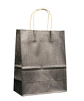 Colorful Handle Kraft Paper Bags Set In 50 Or 100 Pack For Shopping, Weddings, And Party Packaging, Durable Yet Lightweight With Strong Carry Handles, Your Go To Eco Friendly 15x8x21 Cm Size, Black Color Option.
