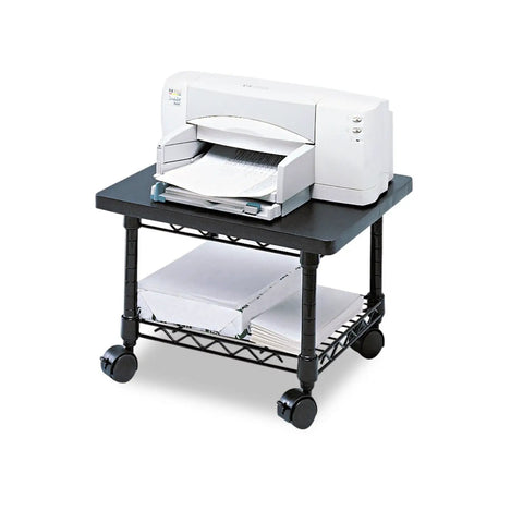 Onyx Rolling Printer Cart Under Desk Stand With Steel Shelf For Home Office, Mobile Utility Table with printer on top