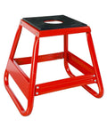 Universal Dirt Bike Stand Lift With 1000 Lb Capacity Removable Maintenance Jack for Dirt Bikes and Motocross, steel, red.