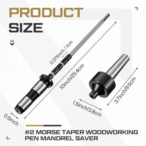 Pen Turning Kit Bushings Saver For Wood Lathe Auto Length Adapt With Hardened Carbon Steel Shaft dimensions