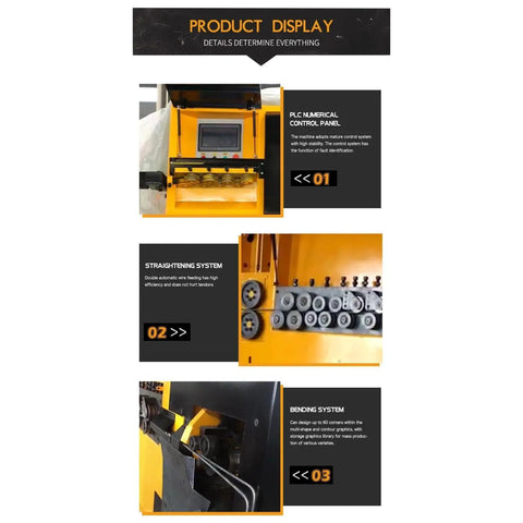 Heavy Duty Cnc Rebar Stirrup Bending Machine For Steel Bar Fabrication Rock Solid Construction Gear control panel and systems view.