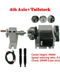 Heavy Duty CNC 4th Axis Rotary Table With Sick Precision 50MM 3 Jaw Chuck And Smooth Two Phase Stepper Motor For Real Machinists And Serious Weekend Warriors with tailstock attached.