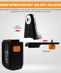 Dead On 4 In 1 Wall Laser Level Kit Featuring Bright Green Line And Integrated Dust Collection Mount for easy switch between dust collector and bracket.