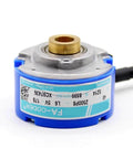 TS5214N8599 Servo Motor Encoder for Precision Motion Control High Resolution Feedback Sensor, blue casing, wiring visible