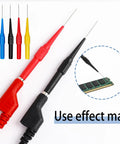 15 Piece Back Probe Pin Set for Multimeters and Car Testers, Wire Piercing Insulation Probes in red black yellow green blue