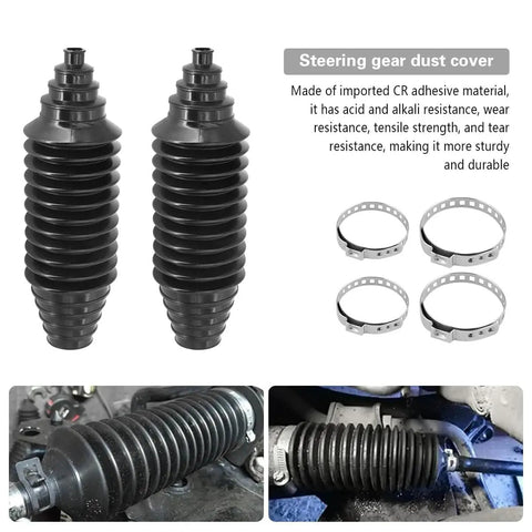 Steering Rack And Pinion Boot Kit For Auto Steering System Silicone Dustproof Bellow Gaiter with clamps and ties