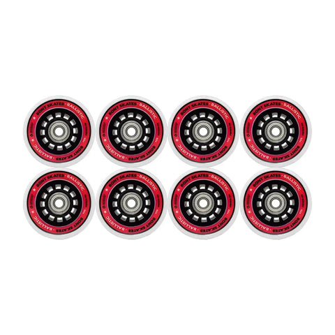 Ballistic Roller Skate Wheels With Bearings For Indoor And Outdoor Quad Skates 60x40mm 92A Durable Wheel Set Pack Of 8 With Premium 608 Bearings