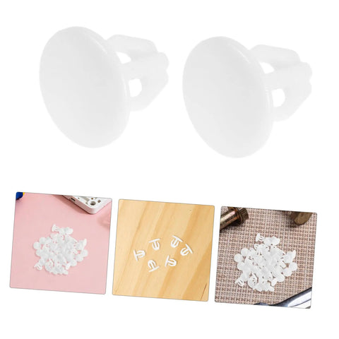 Anchor-Shape LED Strip Clips White Plastic Mounting Brackets for LED Light Strips, shown in piles on various surfaces