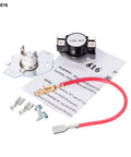 Dryer Heating Element Replacement Kit 8544771 With Thermostat And Dual Thermal Fuses For Maytag Kenmore components laid out