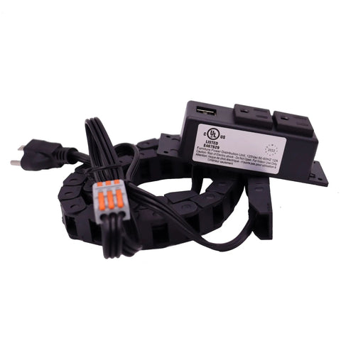 In Cabinet Drawer Outlet Kit With Dual 15 Amp AC Outlets And Dual 5V 2A USB A Ports For Kitchen, Bathroom, And Bedroom