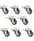 Eight Sweet Hella Compact Swivel Roller Casters With Legit Strong Self Sticking Pad And Screw Bolts For No Sweat Moving Of Plant Vases Kitchen Appliances Mop Buckets And Light Trays