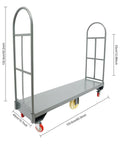 Heavy Duty 2000 Lb Platform Cart With Rails, 60.5 Inch Flatbed Workhorse For Warehouses And Garages, Rust Resistant Steel Frame, High Capacity Rolling Cart Built To Stand Up To The Daily Grind, 60.5 x 15.7 in