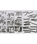 Clevis Pin Assortment Kit For M3 M4 M5 Size Pins In 304 Stainless Steel T Shape Location Pins With Holes 12 Pin Types in box