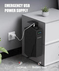 Slick Drop Down Biometric Gun Safe Featuring Lcd Temperature And Humidity Display For Dead Nuts Secure Handgun Storage Plug And Play Bedside Desk Mount Gotta Have Quick Access Firearm Security mounted beside a nightstand.