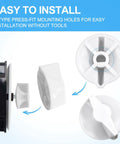 Two Pack Timer Knob Replacement For Wall, Bath, And Light Timers, Spring Wound Switch Knobs, Premium ABS, showing easy installation