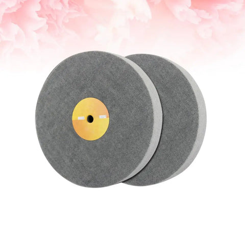 Pro Grade Nylon Fiber Polishing Wheel And Buffing Disc For Metal And Wood, shown in a pair, suitable for various surfaces.