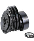 AC Compressor Clutch Assembly Kit For Sanden 508 12V V Belt 2 Pack 2A Groove Direct Replacement with components visible