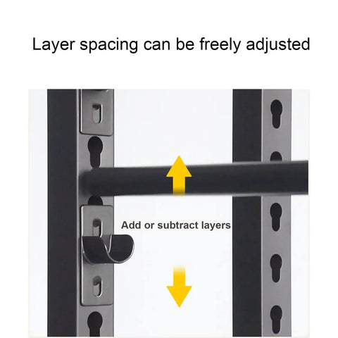 Heavy Duty Vinyl Storage Rack For Three Rollers Wall Mounted Textile Sample Display adjustable layer spacing detail