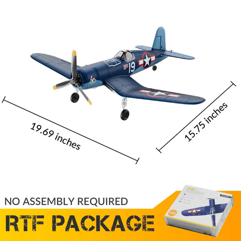 Brushless RC Plane For Adults With XPilot Stabilizer And 3D Aerobatics, F4U Corsair 500mm 4 Channel RC Airplane, dimensions view