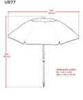 AnchorX 7 Ft Beach Umbrella Base System With Sand Anchor And Carrying Bag Portable Outdoor Market Umbrella SPF 50 Plus Protection Wind Stabilizing Design Blue Stripe For Your Beach Day Vibe