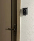 Outdoor Wall Mount Key Lock Box Waterproof 10 Digit Combination Push Button Key Keeper installed on wall near door