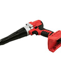 Cordless Rivet Gun For Milwaukee 18V Battery Compatibility Tool Only No Battery Included, red and black angled view