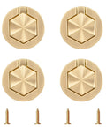 Hexagon Pocket Door And Drawer Handles Set Of 4 Flush Ring Pulls In Zinc Alloy Gold Finish Hidden Concealed Hardware For Cabinets Closets