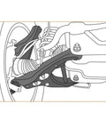 Heavy Duty Front Control Arm Kit For Dodge Challenger And Charger 2005 To 2010 Suspension Upgrade Solid Steel Construction Replaces Worn Parts Fast Installation installed on front suspension