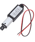 Compact 24V Electric Linear Actuator With Tiny 20mm Stroke And Nifty 20N Thrust, aluminum tube, wires, used for automation.