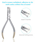 Pro Grade Orthodontic Adhesive Remover Pliers For Braces No Fuss Cement Bonding Removal Tool With Ergonomic Grip Rounded Edges Medical Grade Stainless Steel Durable Dental Tool For Fast Glue Bond Cleanup, 14.5 cm stainless steel