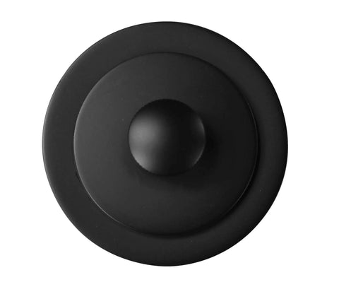 Twist And Close Tub Trim Set With Two Hole Overflow Faceplate In Matte Black For One And One Half Inch Drains Includes Brass Screws