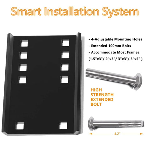 Universal Trailer Tongue Jack Relocation Kit With Bolt On Bracket For 3 Bolt And A Frame Jacks No Weld Install Tailgate Clearance