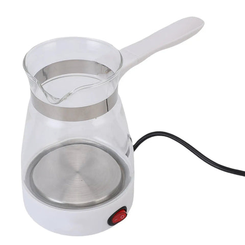 Glass Turkish Coffee Maker Portable 600ml Electric Turkish Pot For Turkish Coffee Arabic Greek Style Brew, glass and SUS build