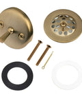 Champagne Bronze Trip Lever Tub Trim Kit With Overflow Face Plate And Strainer No Putty Gasket Tub Drain Includes Screws Easy No Putty Installation Upgrade Your Bath Game With Decor And Faucet Match For A Sleek Modern Bathroom components