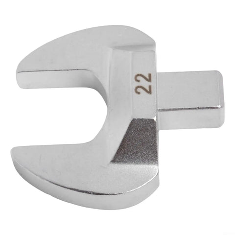 Interchangeable Open End Torque Wrench Head With 9x12mm Drive Insert Spanner featuring a chrome vanadium 22mm head.