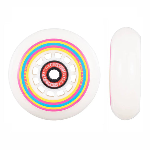 Lollipop Boardwalk Inline Skate Wheels 2 Pack 85A Polyurethane Indoor Outdoor Grippy 72mm Roller Blade Wheels With Smooth Ride